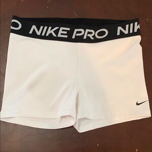 Nike Women's White Pro Shorts